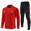 Portugal Sweat d'Entraînement Quarter-Zip 2025-26 Rouge Pour Homme